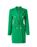 Stilvolles Einfarbiges Blazer-Kleid - Celeste in Grün