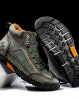 St. Moritz Leder High Top Schuhe in Waldgrün