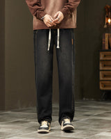 Tharindu - Lockere Straight Jeans in Dunkelgrau