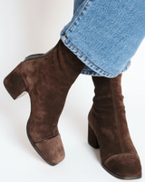 Eva™ | Elegante Stiefel mit Absatz in Dunkelbraun