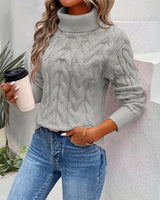 Raven - Der Pullover aus gedrehtem Strick für Damen in Grau