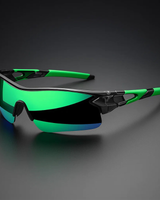 VeloShade – Verspiegelte Rundum Schützende Sport Fahrradsonnenbrille in Smaragdgrau