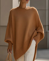 Alina – Minimalistischer Luxus-Strickpullover in Karamell