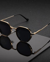Velmora - Stylische Achtkant Sonnenbrille Mit UV Schutz in Schwarz