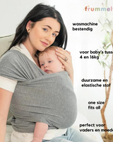 Rückenunterstützende Babytrage - CuddleWrap in Hellgrau