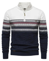 JUDE | Hochwertiger Pullover mit Retro-Kassetten in Weiß