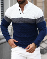 Lilfad - Lässiger Strick Pullover Mit Stehkragen in Weiß