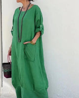 Leonore - Luftiges Oversized Kleid in Grün