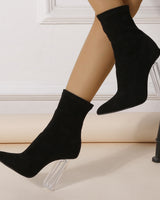 Rosalee | Neu Crystal Heel Stiefel in Schwarz