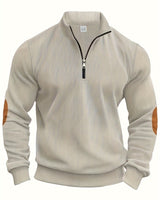 Breno™ - Eleganter Pullover mit halbem Reißverschluss in Aprikose