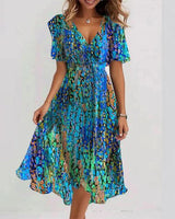 Cirae - Soft-Touch-Sommerkleid in Blau