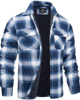 Darius | Herren-Holzfällerjacke im karierten Design in Bleu clair