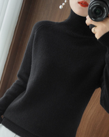 Jessel - Bequemer Damenrollkragenpullover in Schwarz