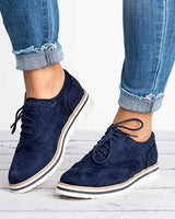 Nadia | Damen Schnüroxfords Plateausohle – Oxford Plateau Schuhe Komfort 2026 in Blau