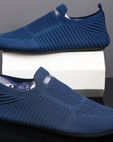 Dawood – Atmungsaktive Strick Slipper in Blau