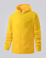 Damen wasserdichte Windjacke in Gelb