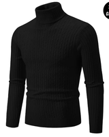 Warmer Strickpullover mit Rollkragen - ENZO in Schwarz