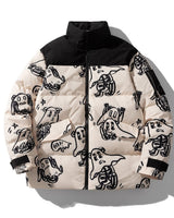 Bedruckte Steppjacke - Mauro in Beige