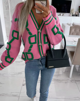 Zélie – Stylischer Oversize Cardigan in Rosa