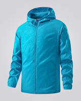 Damen wasserdichte Windjacke in Cyan