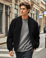 Leandre - Stylische Herren-Bomberjacke in Schwarz