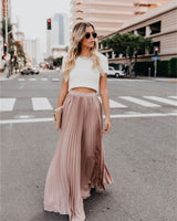 Clair | Frauen Mode lässig Langer Rock in Rosa