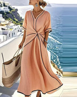 Athena™ - Stilvolles, figurbetontes Kleid in Orange