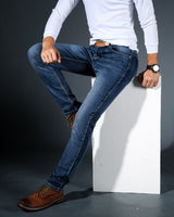 Owen™ | Premium Stretch-Jeans in Marineblau