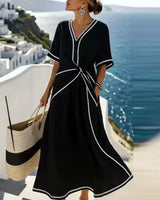 Athena™ - Stilvolles, figurbetontes Kleid in Schwarz