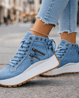 Wella - Gepolsterter Chunky-Sneaker in Blau