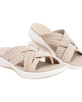 Nora | Konturiertes Fußbett Fußgewölbestütze Sandalen in Beige