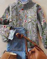 Yvra | Klassische Vintage Blumenpullover in Geblumte