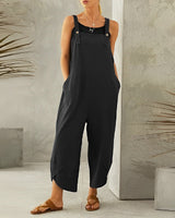 Erla - Sommer-Latzhose in Schwarz