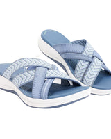 Nora | Konturiertes Fußbett Fußgewölbestütze Sandalen in Blau