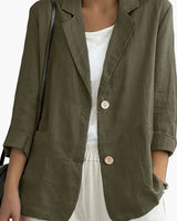 Damen Blazer im lässigen Business Look in Armeegrün