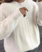 Drusilla |  Flauschiger Kaschmir-Strickpullover in Weiß