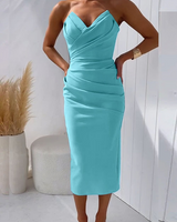 Seren | Trägerlos Hochzeitsgastkleid in Turqoise