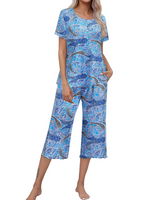 Rashini - Lässiger Pyjama Mit Drucken in Marineblau