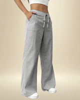 Mirayne - Fließende Wide-Leg-Hose in Grau