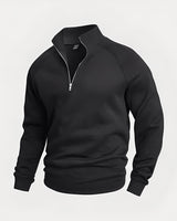 Wiley - Komfortables Herren-Sweatshirt mit Zipper in Schwarz