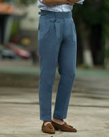 Randall - Formelle Hochbundhose in Blau