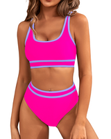 Ashley | Figurformendes Sport-Bikini-Set in Pink