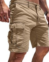THARNULF | STILVOLLE HERREN-CARGO-SHORTS in Khaki