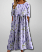 Gail – Florales Damen Maxikleid in Lavendel
