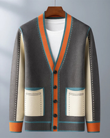 Lajos – Strickjacke Aus Wolle Mit Taschen in Grau