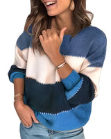 Aubrie - Gemütlicher Streifenpullover in Blau