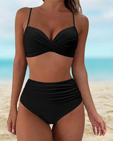 Douglas - Eleganter Bikini mit hohem Bund in Schwarz
