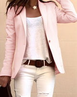 Leonie - Lässiger, eleganter Slim-Fit-Blazer für Damen in Rosa