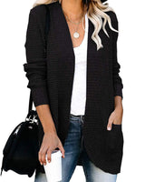 HANAE –  Long-cardigan mit retro-flair in Schwarz