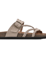 Petrona - Gepolsterte geflochtene Sandalen in Beige